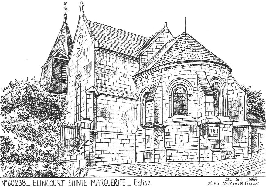 N 60298 - ELINCOURT STE MARGUERITE - église